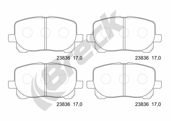 Set placute frana,frana disc 23836 00 701 00 BRECK